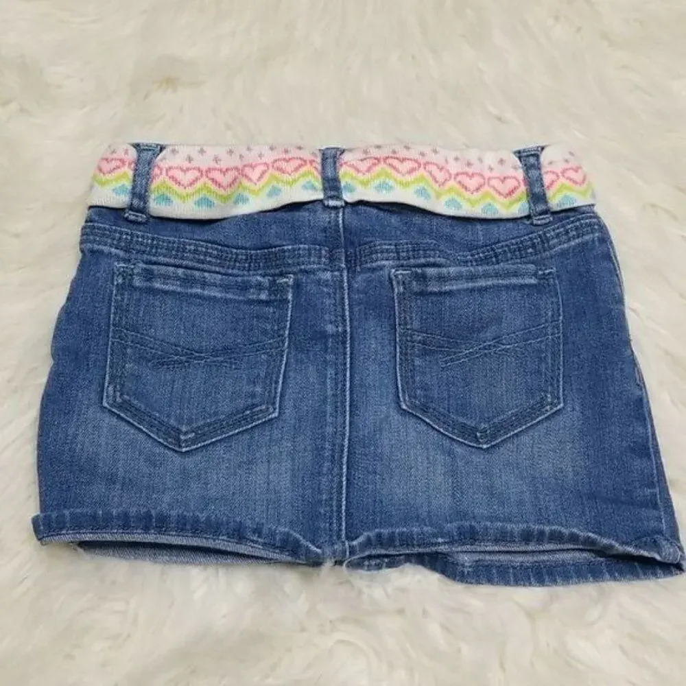 Baby Gap Blue Denim Mini Skirt with belt